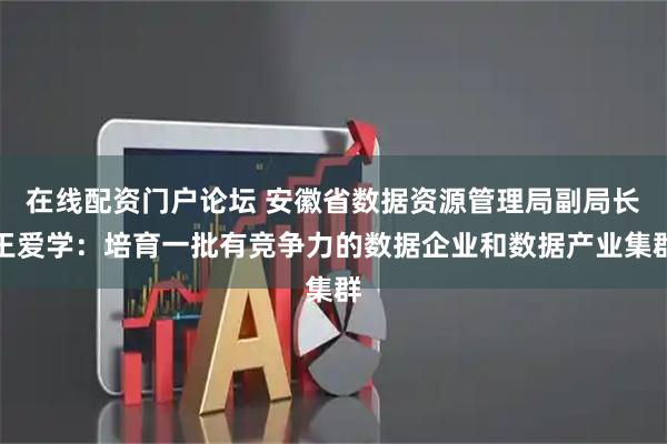 在线配资门户论坛 安徽省数据资源管理局副局长王爱学：培育一批有竞争力的数据企业和数据产业集群